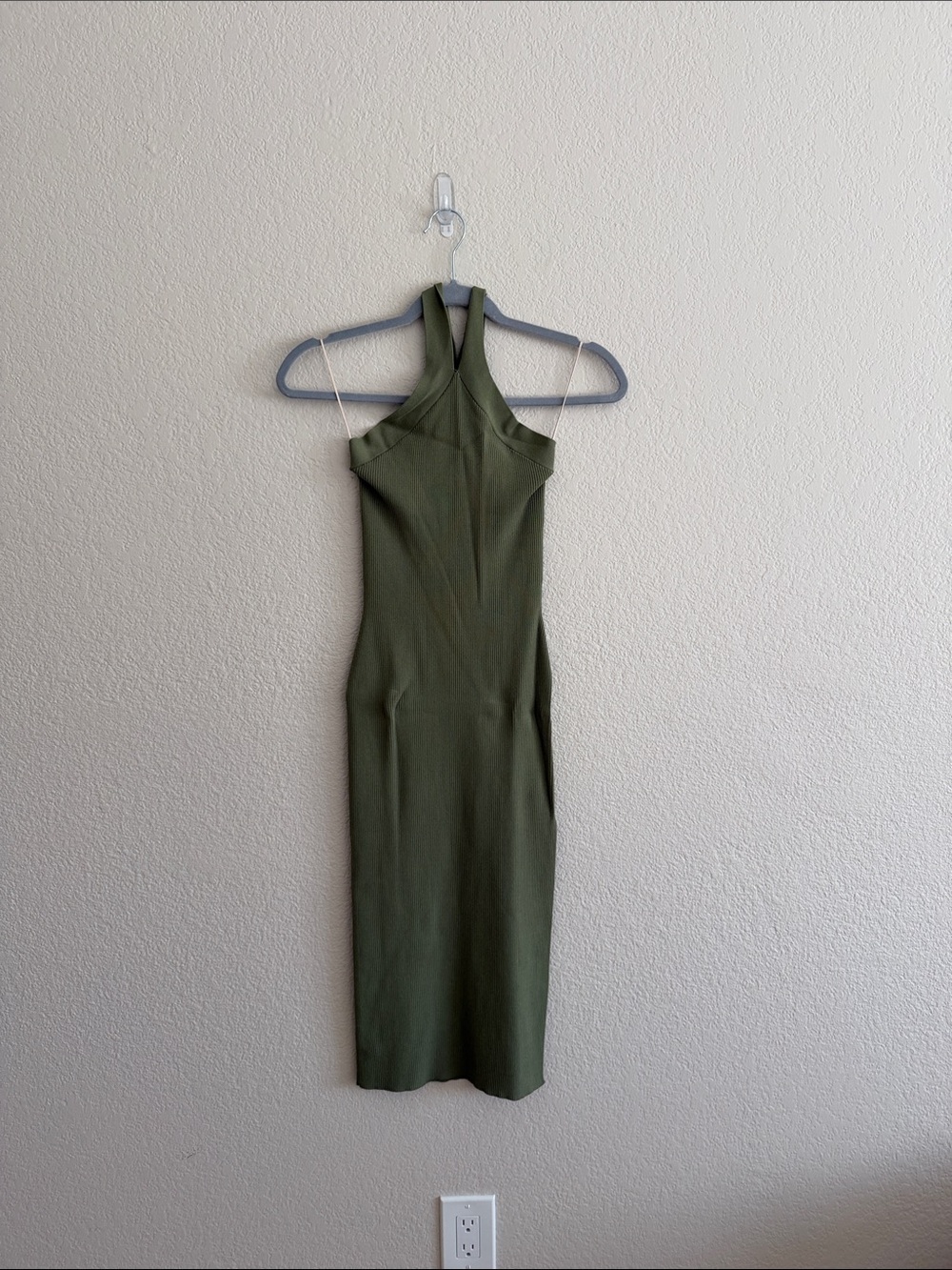 Aritzia Wilfred Green Halter Midi Dress